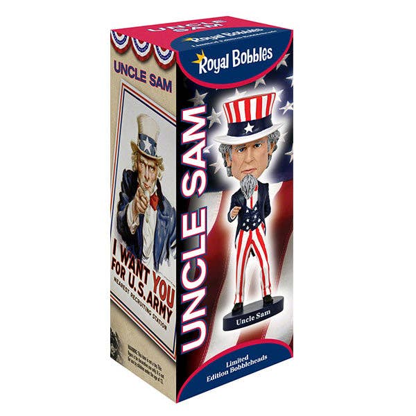 Royal Bobbles Uncle Sam Collectibe Bobblehead Statue