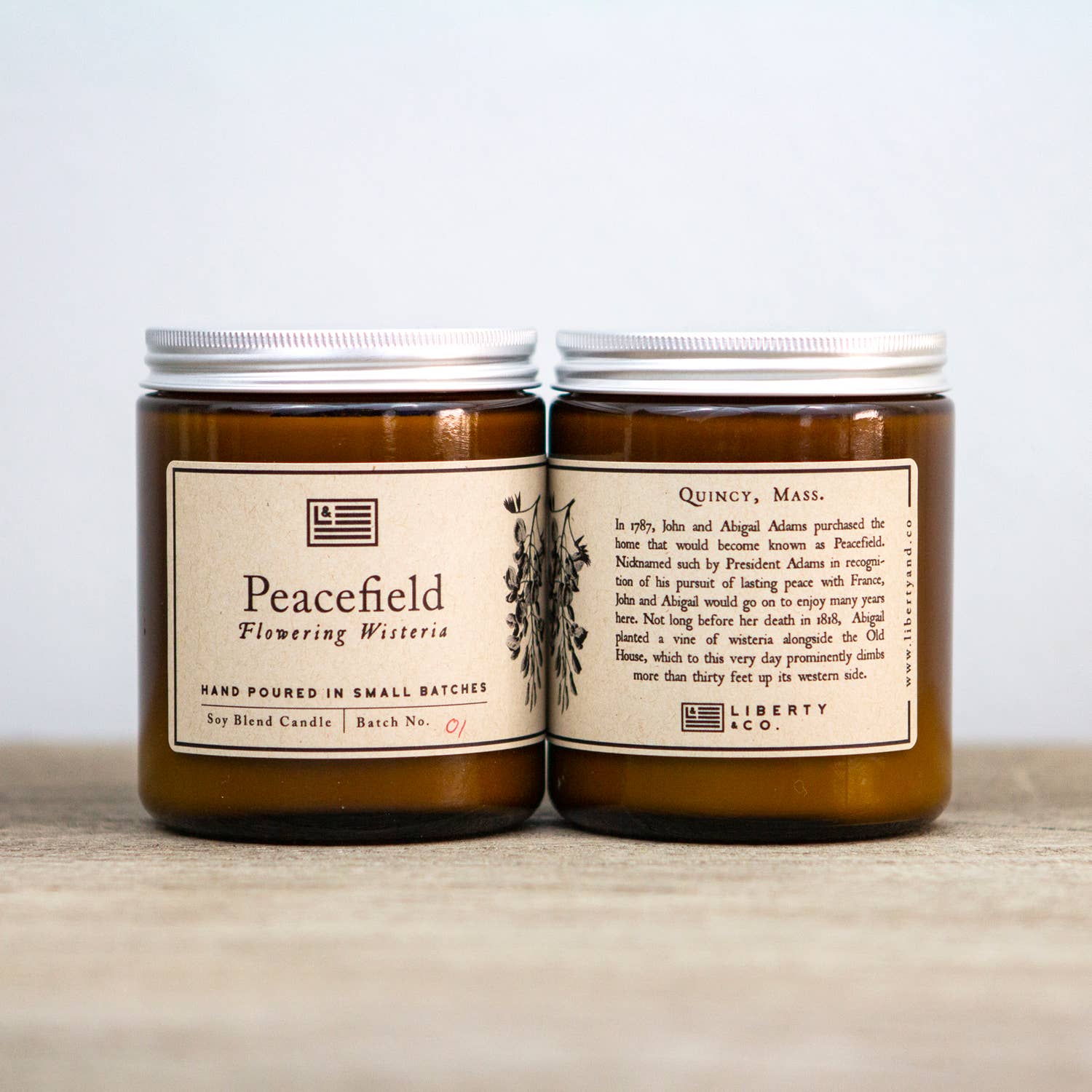 John Adams' Peacefield Soy Blend Candle