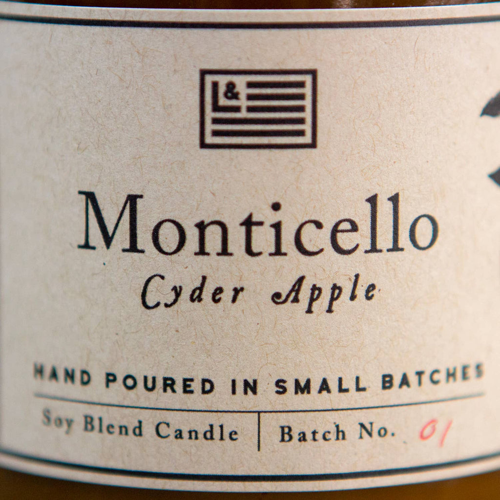 Thomas Jefferson's Monticello Soy Blend Candle