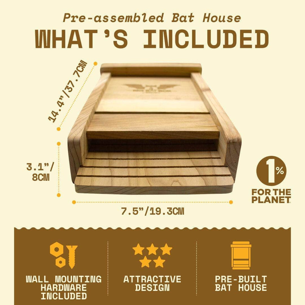 Big Bat Box - Single Chamber Bat House (Cedar)