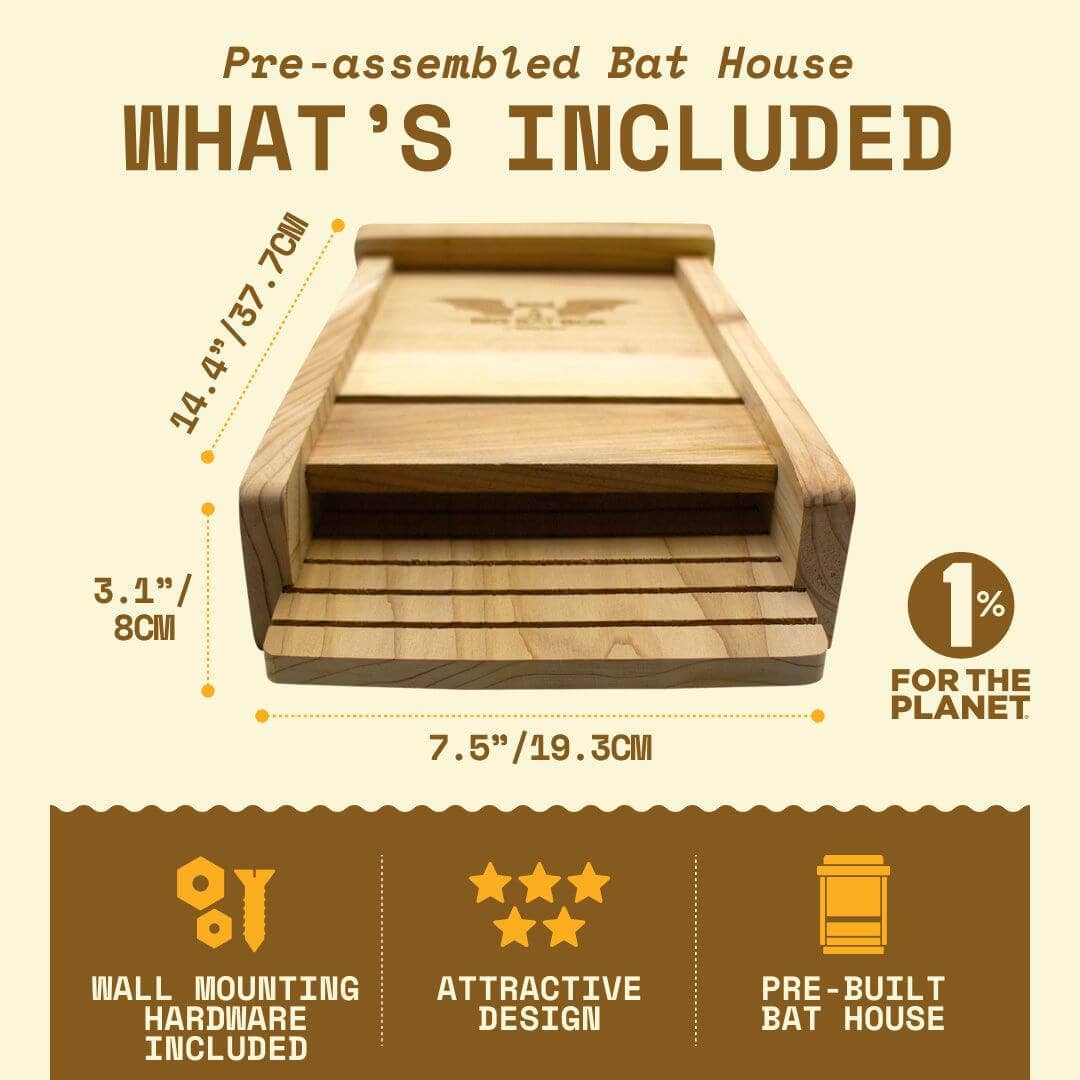 Big Bat Box - Single Chamber Bat House (Cedar)