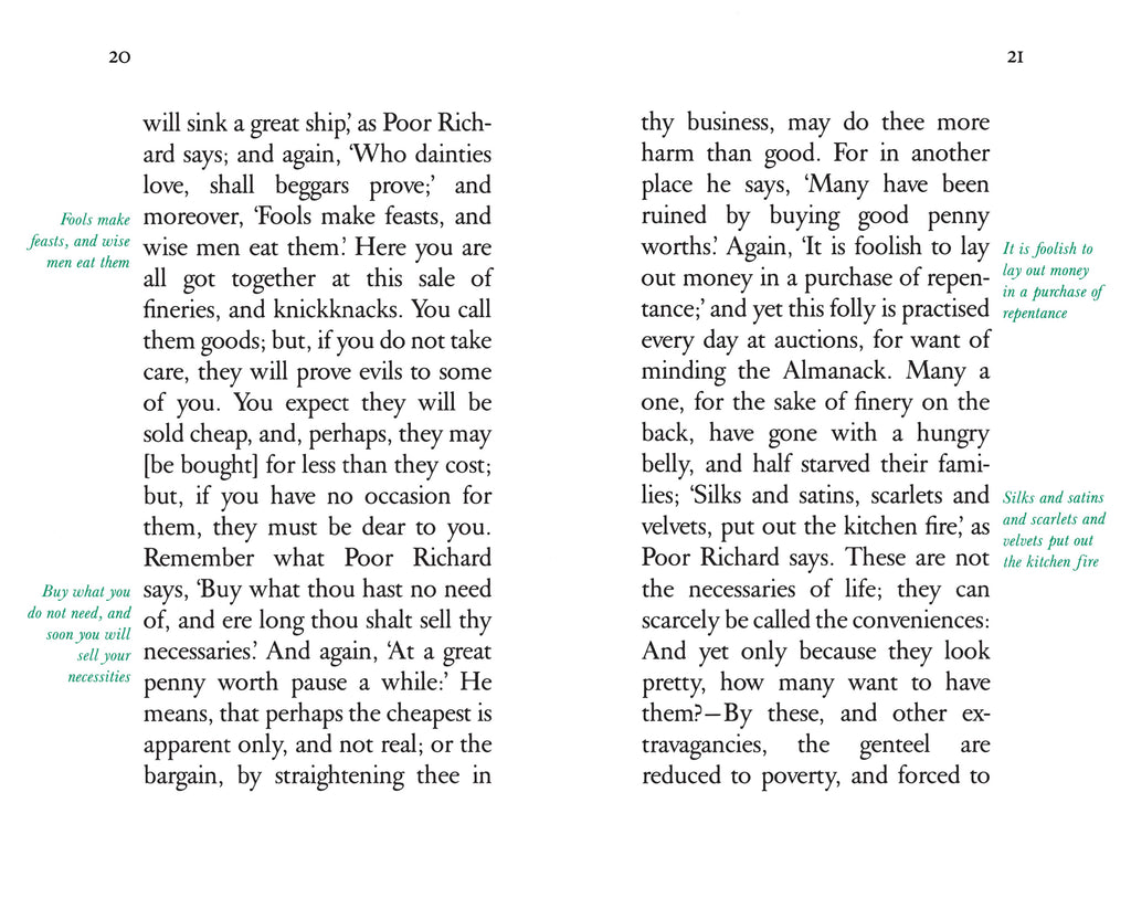 The Way to Wealth by Benjamin Franklin