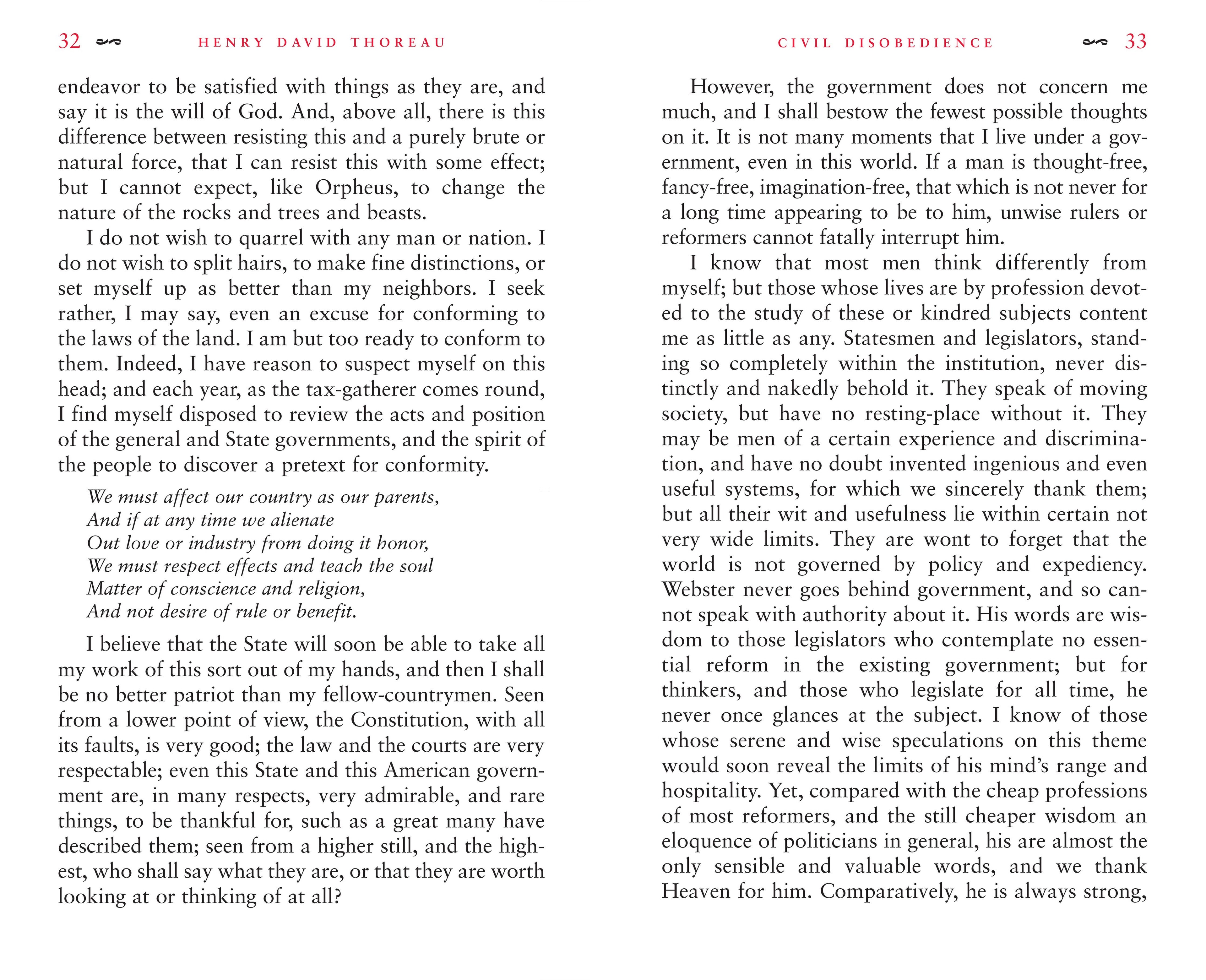 Civil Disobedience by Henry David Thoreau