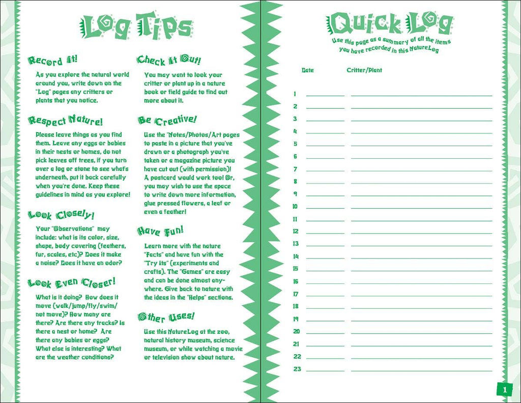 Nature Log Kids