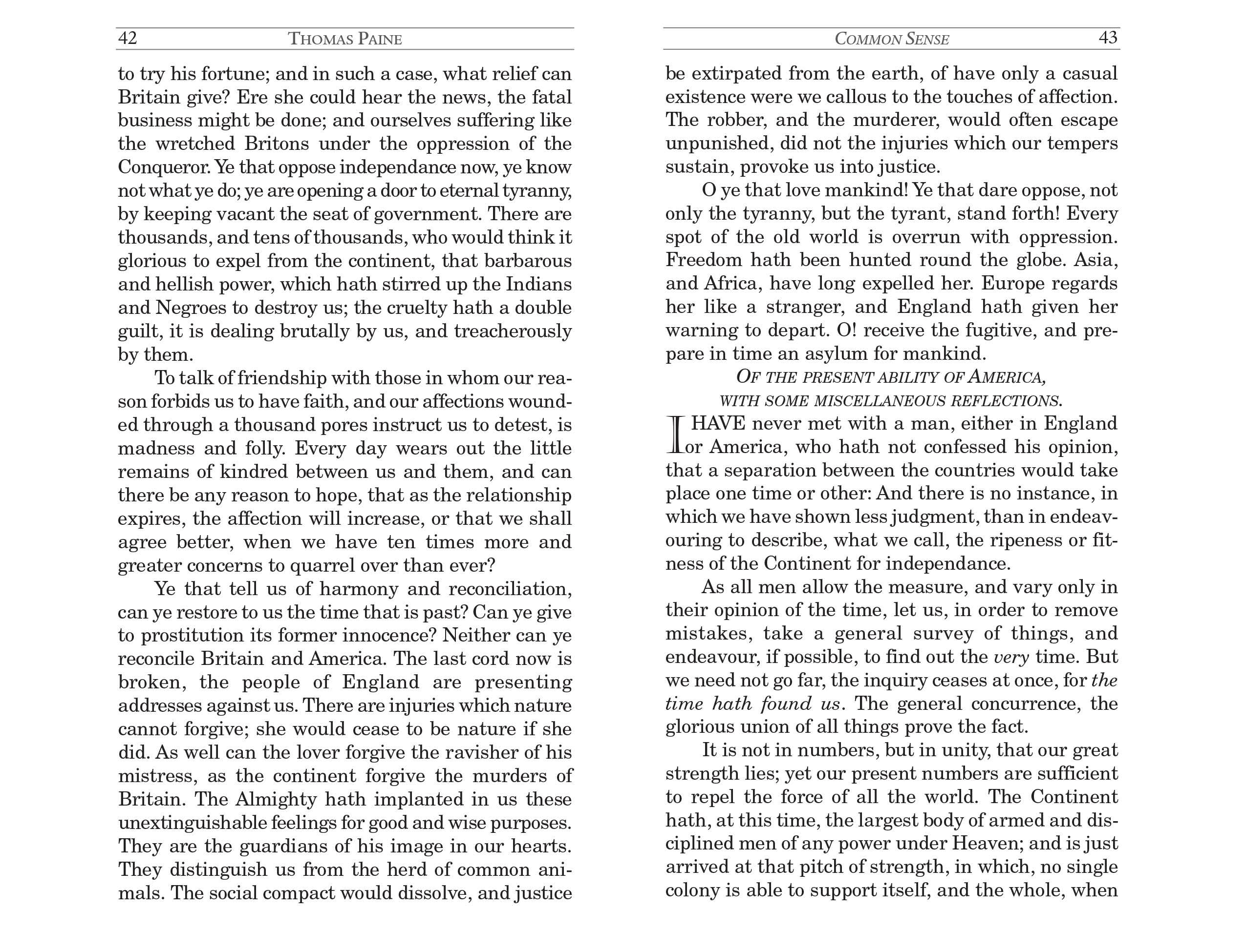 Common Sense by Thomas Paine