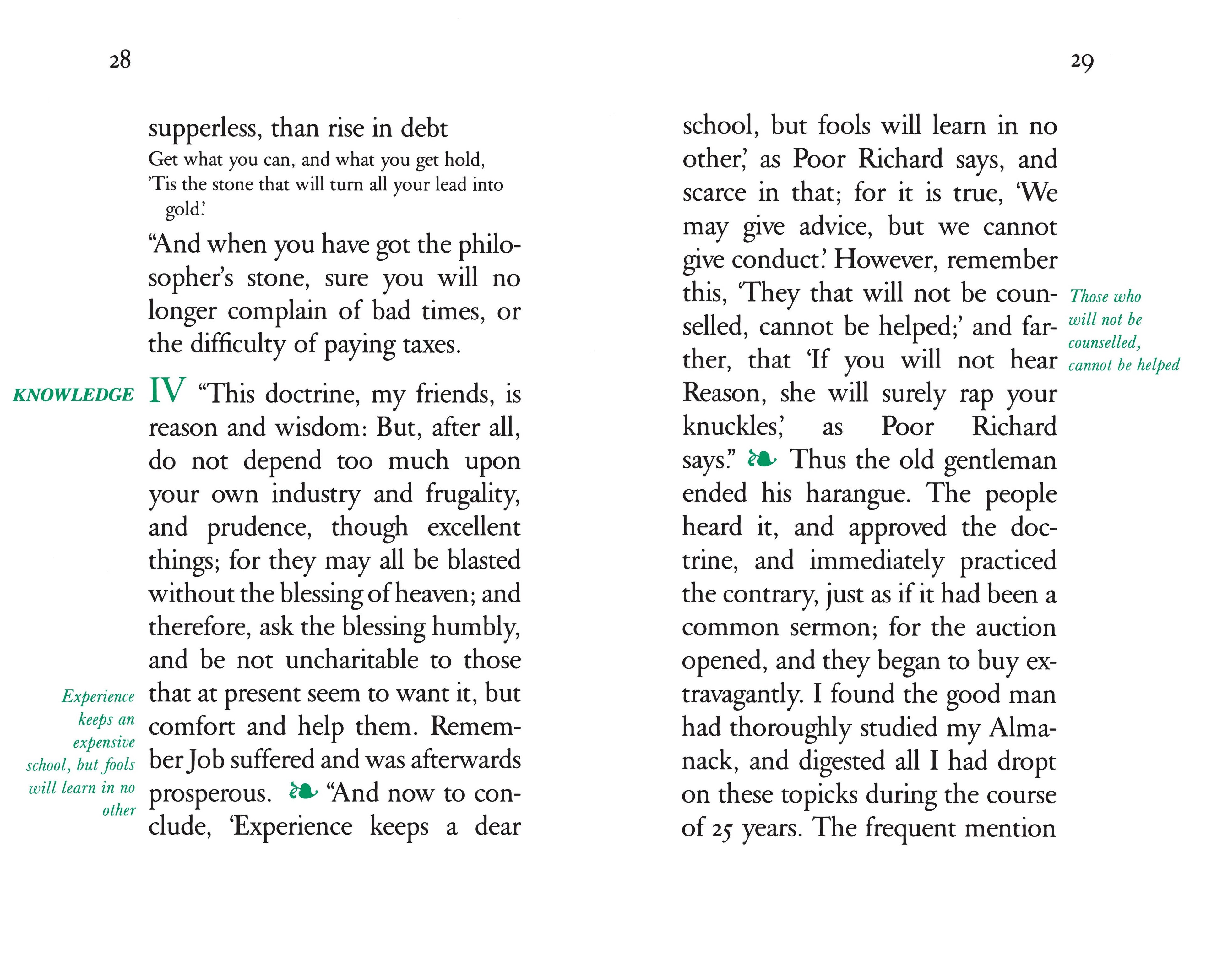 The Way to Wealth by Benjamin Franklin