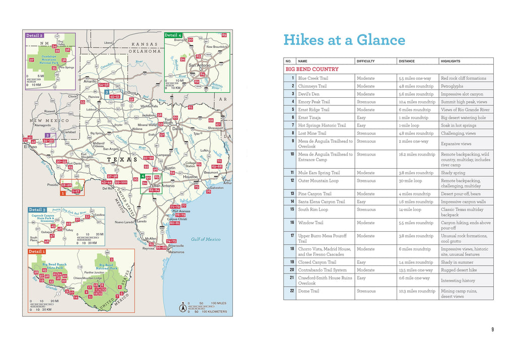 100 Classic Hikes: Texas, 2nd Edition