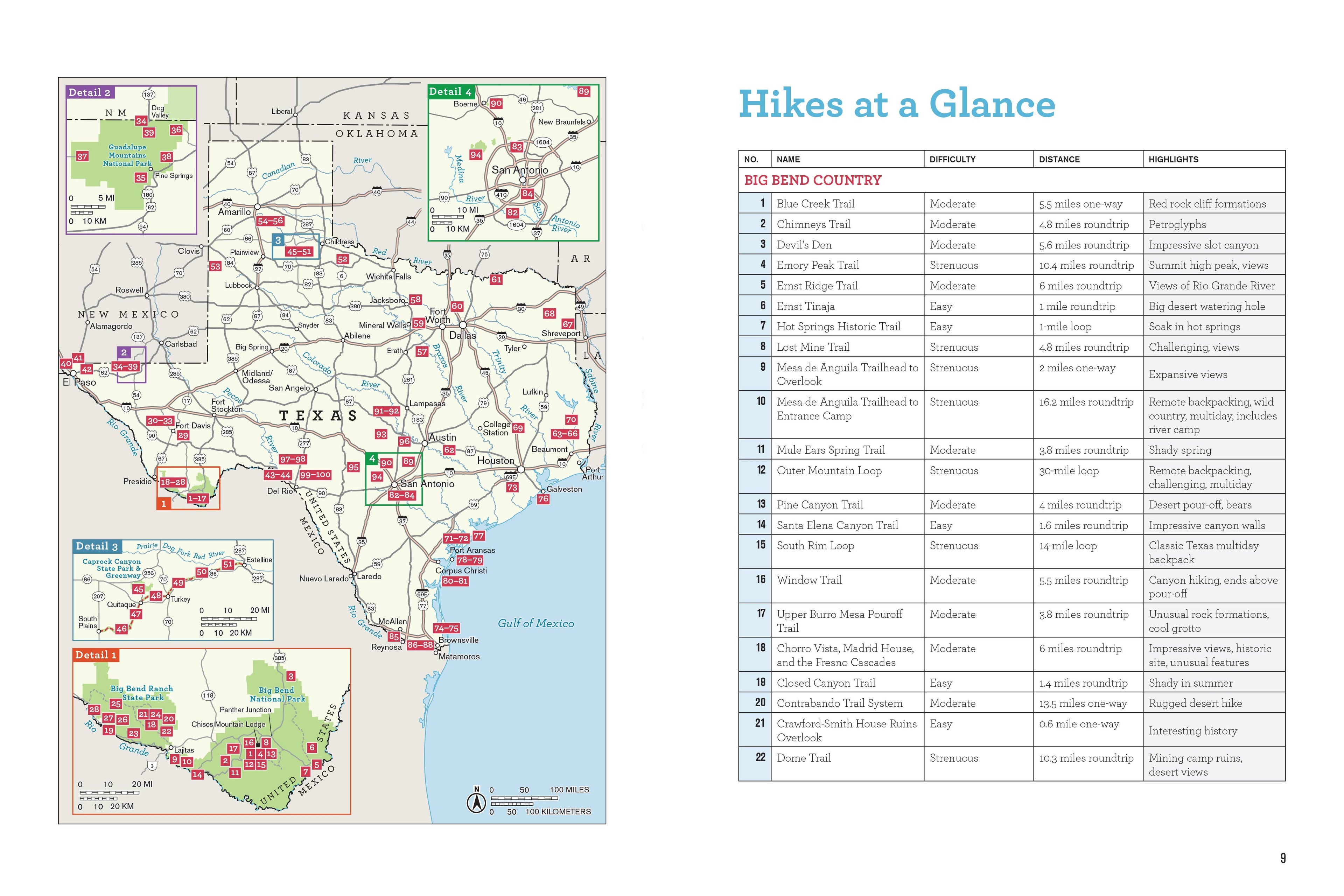 100 Classic Hikes: Texas, 2nd Edition