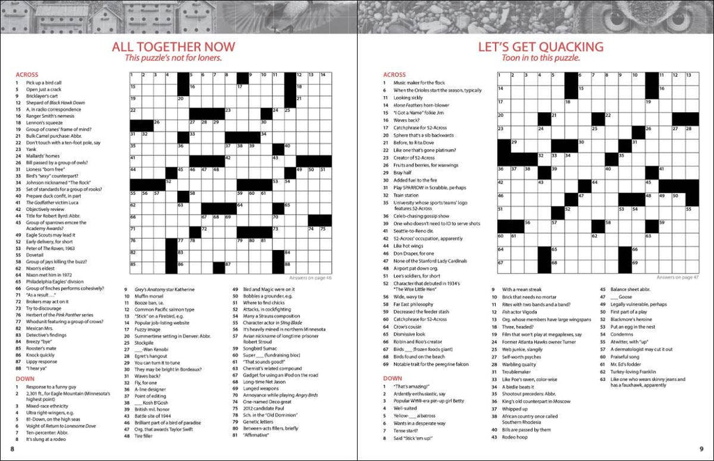 For the Birds Crosswords - Adult Crossword Book