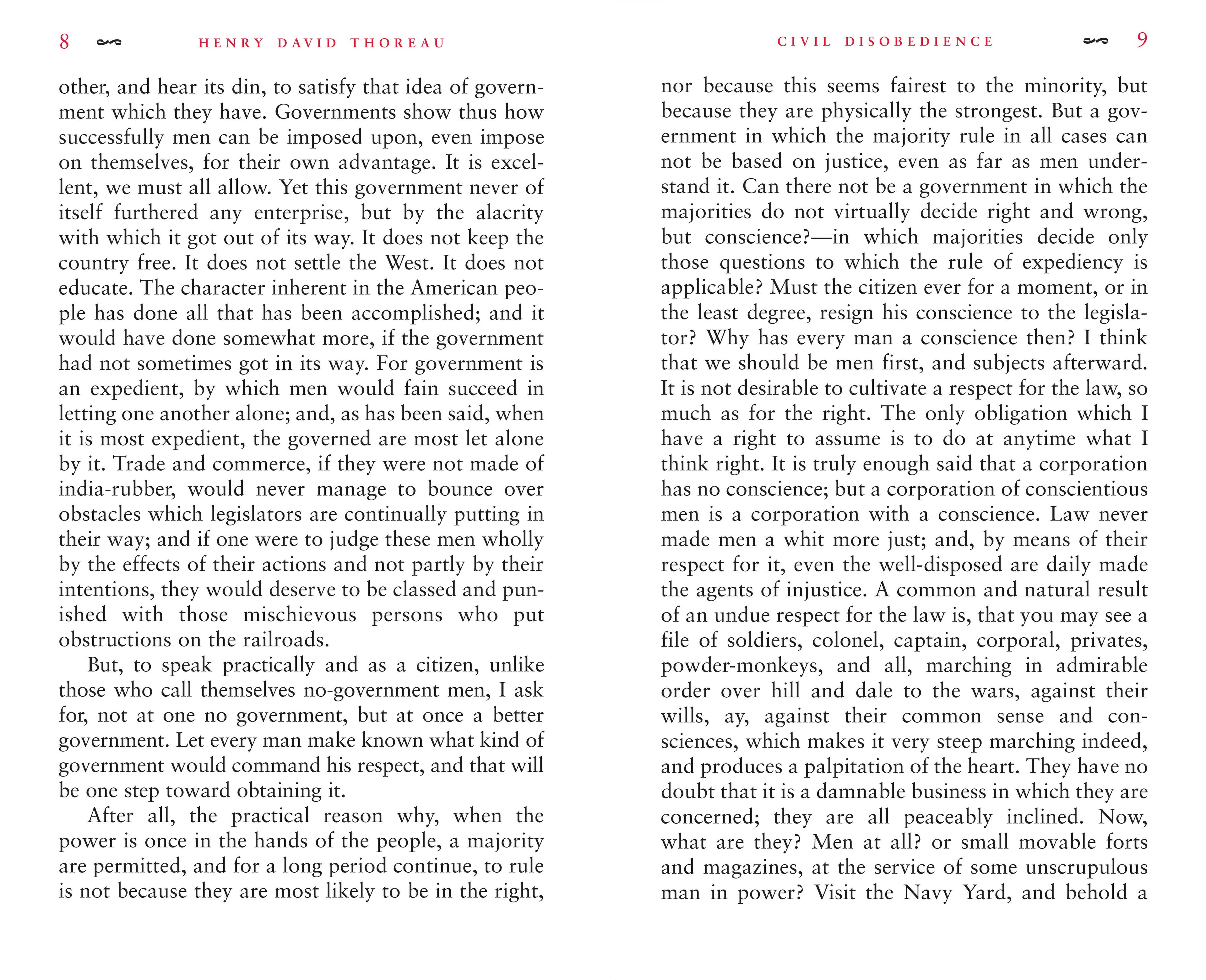 Civil Disobedience by Henry David Thoreau