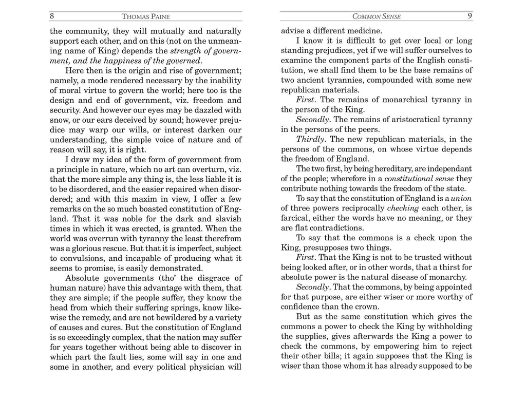 Common Sense by Thomas Paine